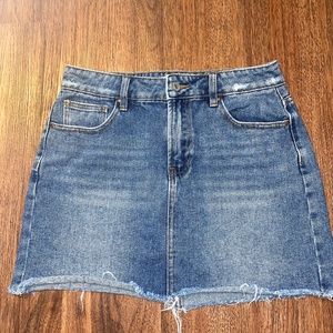 Pacsun-Distressed Jean Skirt
